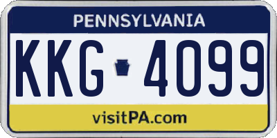 PA license plate KKG4099