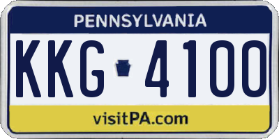 PA license plate KKG4100
