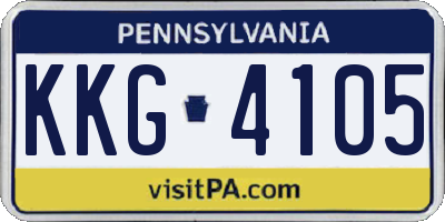 PA license plate KKG4105