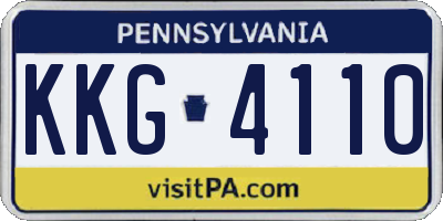 PA license plate KKG4110
