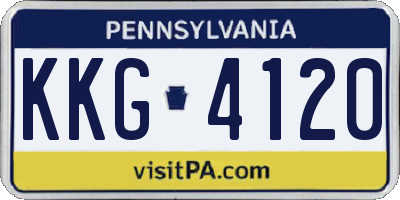 PA license plate KKG4120