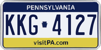 PA license plate KKG4127