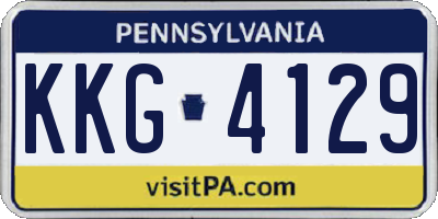 PA license plate KKG4129