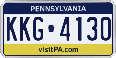 PA license plate KKG4130