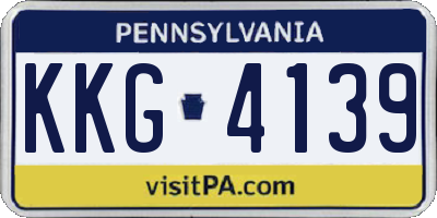 PA license plate KKG4139