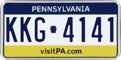 PA license plate KKG4141