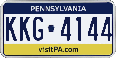 PA license plate KKG4144