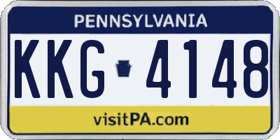 PA license plate KKG4148