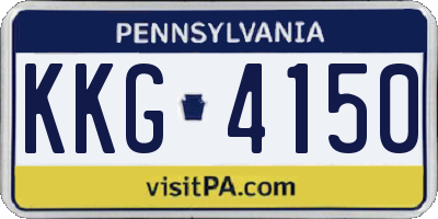 PA license plate KKG4150