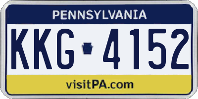 PA license plate KKG4152