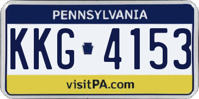 PA license plate KKG4153