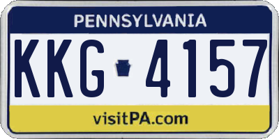 PA license plate KKG4157