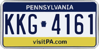 PA license plate KKG4161