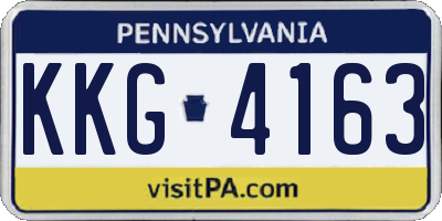 PA license plate KKG4163