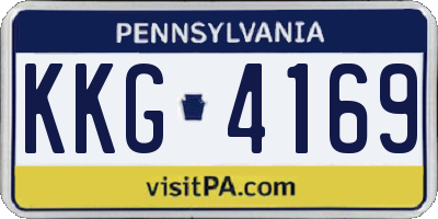 PA license plate KKG4169