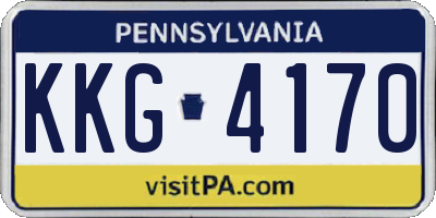 PA license plate KKG4170