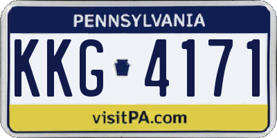 PA license plate KKG4171