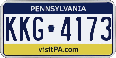 PA license plate KKG4173