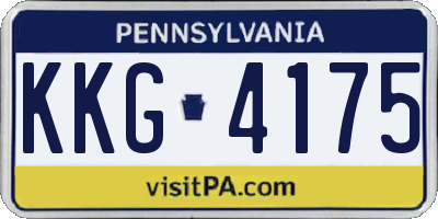 PA license plate KKG4175