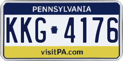 PA license plate KKG4176