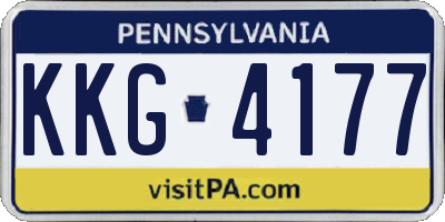PA license plate KKG4177