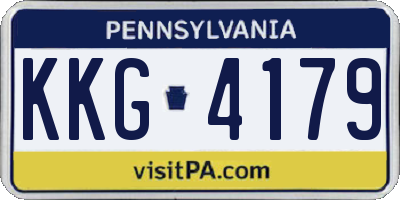 PA license plate KKG4179