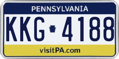 PA license plate KKG4188