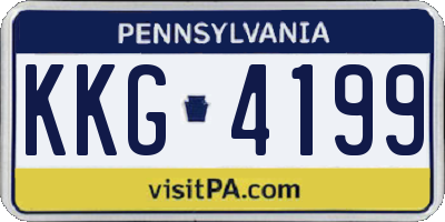 PA license plate KKG4199