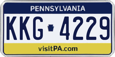 PA license plate KKG4229