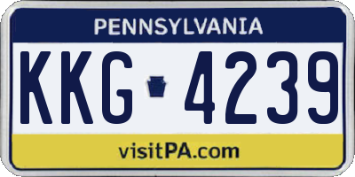 PA license plate KKG4239