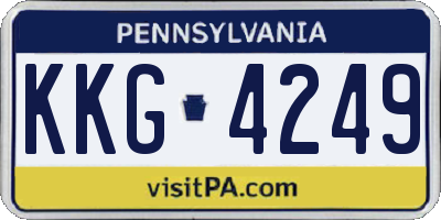 PA license plate KKG4249