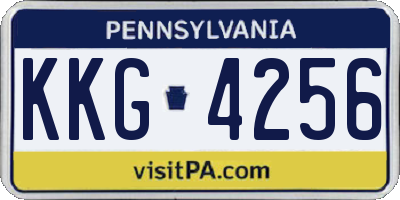 PA license plate KKG4256