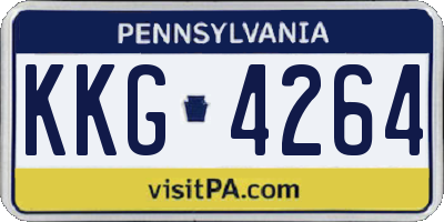 PA license plate KKG4264