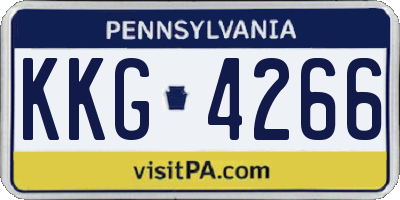 PA license plate KKG4266
