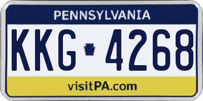 PA license plate KKG4268