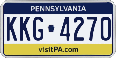 PA license plate KKG4270