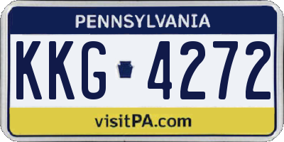 PA license plate KKG4272