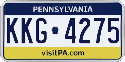 PA license plate KKG4275