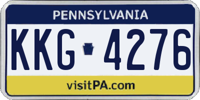 PA license plate KKG4276