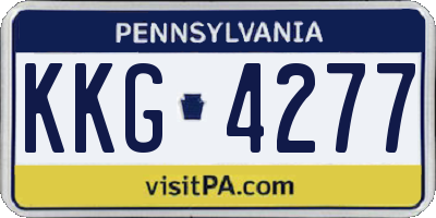 PA license plate KKG4277