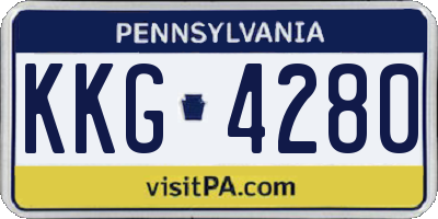 PA license plate KKG4280