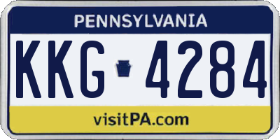 PA license plate KKG4284