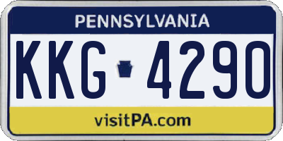 PA license plate KKG4290