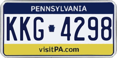 PA license plate KKG4298