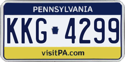 PA license plate KKG4299