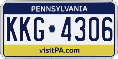 PA license plate KKG4306