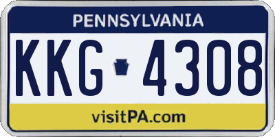 PA license plate KKG4308