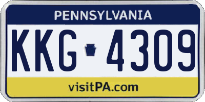 PA license plate KKG4309