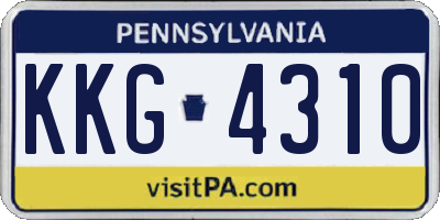 PA license plate KKG4310