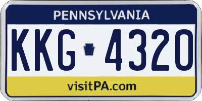 PA license plate KKG4320